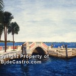 Vizcaya, Florida - watercolor painting by Bj. deCastro